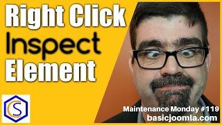 Right-Click to Inspect an Element in Joomla  MM Live Stream #119