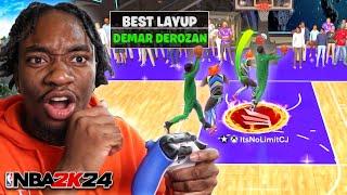 DEMAR DEROZAN'S LAYUP PACKAGE IS BROKEN ON NBA 2K24! BEST LAYUP NBA 2K24