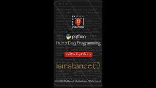 #Shorts –  Check isinstance type boolean returns True with Class init and name -  HumpDayPython