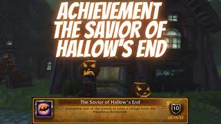 Achievement The Savior of Hallow's End Hallow`s End Event World of Warcraft Wrath of the Lich King