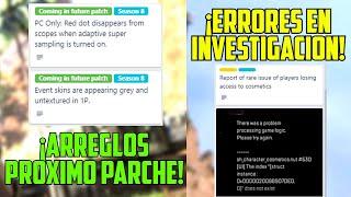 ¡ARREGLOS PROXIMO PARCHE! + ¡ERRORES EN INVESTIGACIÓN! APEX LEGENDS TEMPORADA 8