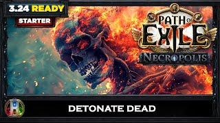 [PoE 3.24] DETONATE DEAD NECROMANCER - BUILD REVIEW - PATH OF EXILE NECROPOLIS - POE BUILDS