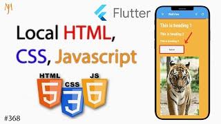 Flutter Tutorial - WebView App | Local HTML, CSS, Javascript 2/3