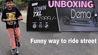 Oxelo Town 7XL  scooter  | Decathlon | Demo ride | unboxing | Fun