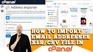 HOW TO IMPORT EMAIL ADDRESSES FROM XLS/CSV FILE INTO CPANEL [STEP BY STEP]️