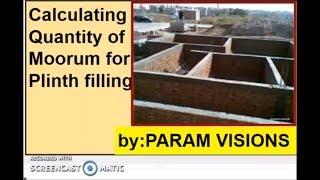 Calculating quantity of moorum for plinth filling/Plinth filling calculation