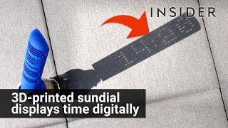 3D printed sundial displays the time digitally