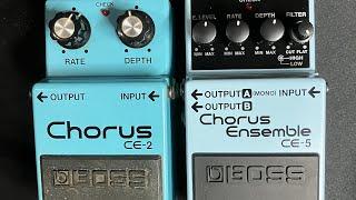 Chorus comparison (with delay) BOSS CE-2 vs BOSS CE-5