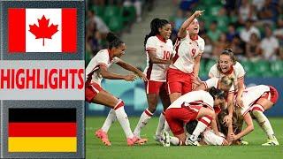 Germany vs Canada Extended Highlights & All Goals | Pre-Match Women's Football Olympic Games 2024