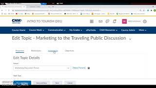 Brightspace D2L Help - How to Associate Discussions in Brightspace Grade Book