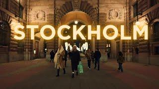 Stockholm Evening Walk  | Christmas Ambiance, Lights & Decorations | November 2024 | Sweden | 4K