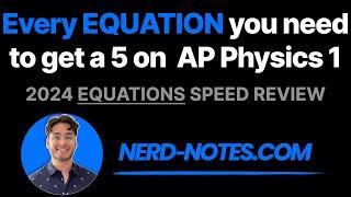 Every AP Physics 1 Equation To Know - Speed Review (+25 derived equations memorize)