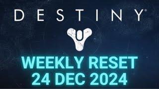 Destiny 1 - Weekly Reset - Vendor and Faction Inventory, Weapons and Loot 24 Dec 2024, Dec/24/2024