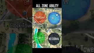 Danger Zone VS Poison Zone VS No Signal Zone VS Blue Zone  All Zone Ability #srikantaff