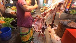 Full Goat Meat Cutting - Fastest Goat Cutting Skills And Selling Shop | Mutton Cutting |