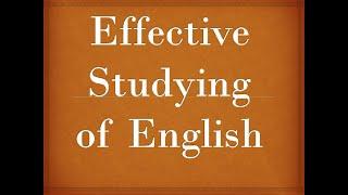 Effective Studying of English