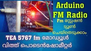 FM Radio With Arduino and TEA5767 FM Module Tune Stations With Potentiometer