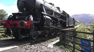 LMS "Black Five" 45407 crossing the Caledonian Canal at Banavie, just below Neptune's Staircase.