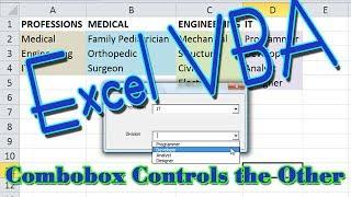 Two Comboboxes VBA Userform - One Controls the Other - Excel VBA Is Fun