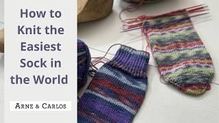 How to Knit the Easiest Sock in the World 2.0 | Step-by-Step Tutorial for Beginners - ARNE & CARLOS