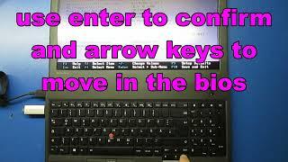 How to Enter BIOS Change Boot order and secure boot Lenovo Thinkpad T550