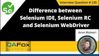 Difference between Selenium IDE, Selenium RC & Selenium WebDriver (Selenium Interview Question #135)