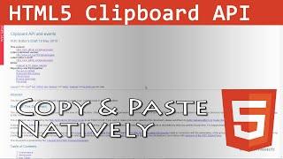 Copy and paste with JavaScript (Clipboard API)