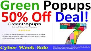 50% Off Green Popups Plugin Discount - Best Wordpress Popup Plugin