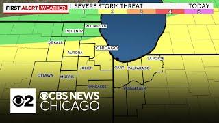 Two rounds of heavy rain, thunderstorms Tuesday in Chicago