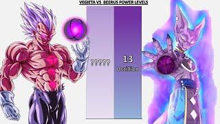 Vegeta VS Beerus POWER LEVELS - Dragon Ball Z/Dragon Ball Super/Dragon Ball Heroes/Dragon Ball UV