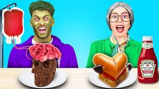 123 GO BARU! Tantangan Memasak Aku VS Nenek VS Zombie || Mana yang Akan Kamu Makan?