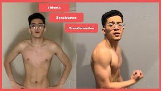 6 Month Bench Press Transformation - 100 Pound Increase!!