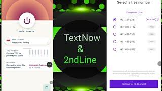  TextNow & 2ndLine Signup Fix | New Paid VPN | WhatsApp 1 hour Problem Fix | Latest Method 2024! 