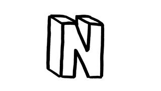 How to draw 3D Letter N Easy Drawing