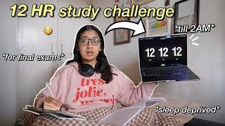 12 HOURS study challenge!  studying for exams, library sessions, till 2am