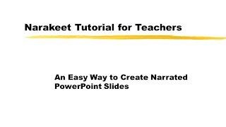 Narakeet Tutorial