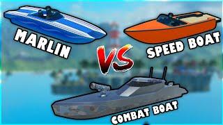 COMBAT BOAT vs MARLIN vs SPEEDBOAT | SHARKBITE 2