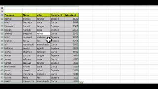 طريقة ترتيب بحث عن خدمات معينة في الجدوال عن طريق الاكسيل- Formation Excel : Filtre