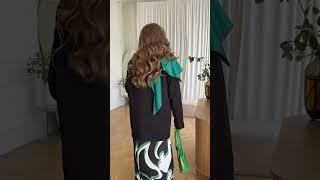 Качественный женский жакет с легким оверсайз (зелёный платочек не идет в комплекте)