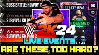 *ARE THESE LIVE EVENTS TOO HARD?* Unlocked THESE Galaxy Opal Cards! WWE 2K24 MyFACTION Playthrough