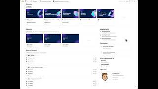 Course Builder Notion Template quick sneak peek