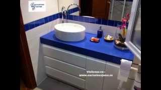 Reforma de baño en chalet Tres cantos.Silestone azul enjoy. Profiltek