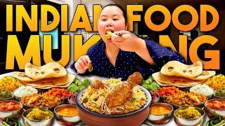 Indian Food Mukbang 먹방 Chicken Biryani + Chicken Masala + Mango Chicken Eating Show! (SO GOOD!!!)