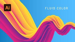 How to Create Fluid Color Abstract Background Fast & Simple Adobe Illustrator Tutorial