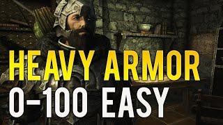 SKYRIM SE: How To Increase Heavy Armor Skill SUPER FAST & EASY - How To Level Up Fast - Tank Build