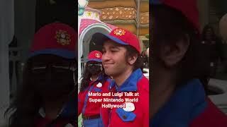 Mario and Luigi talk at Super Nintendo World Hollywood! #supernintendoworld #nintendo