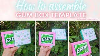 How to Assemble Extra Gum Box Template by Andrina's Kreations llc