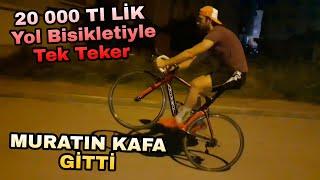 20 000 TL lik Yol Bisikleti İle Tek Teker / Murat Kaza Yaptı Kafa Gitti / Bisiklet Vlog