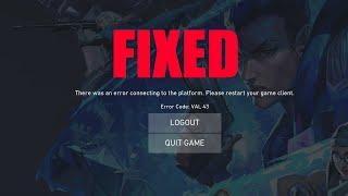 Valorant Error Code Val 43 - Simple Fix 100% working