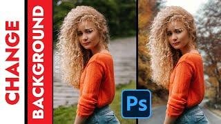 Change Photo Background in One Minute - Photoshop Tutorial
